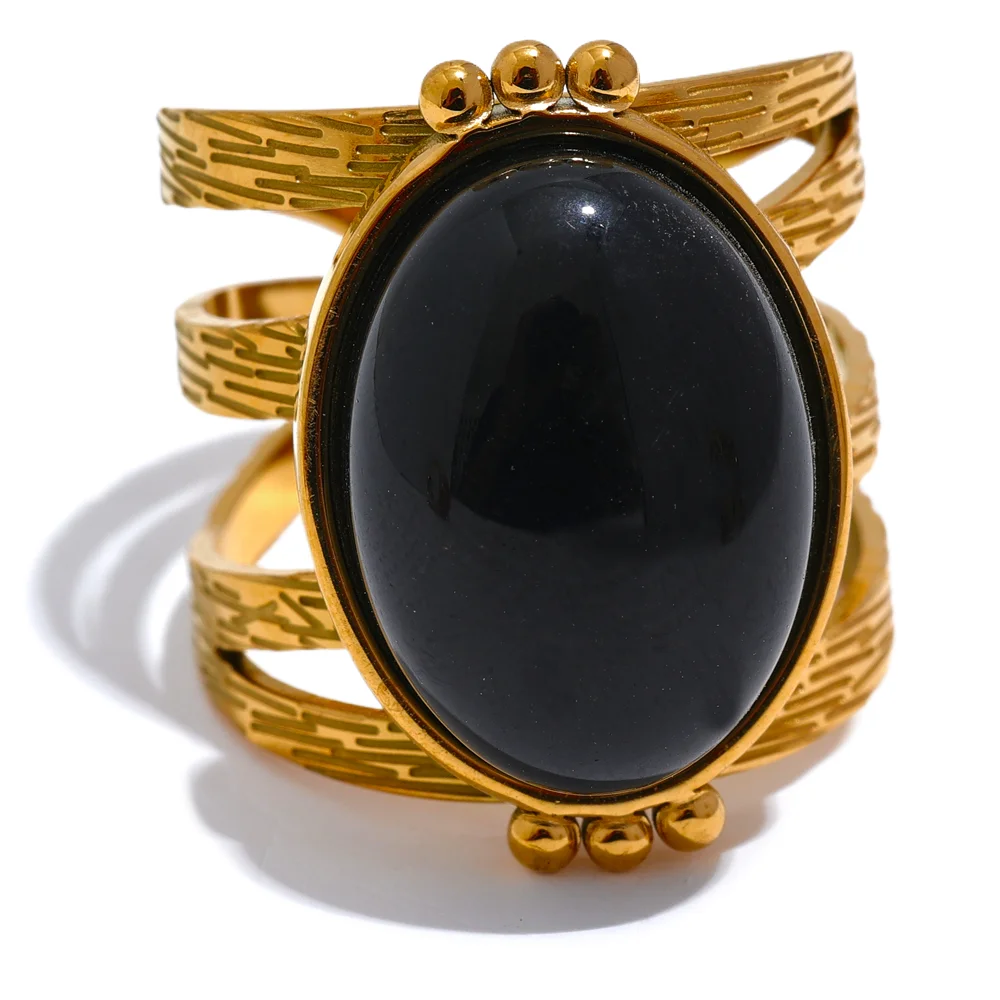 Anello “Gemma d’Oro” – Fascia intrecciata con pietra colorata