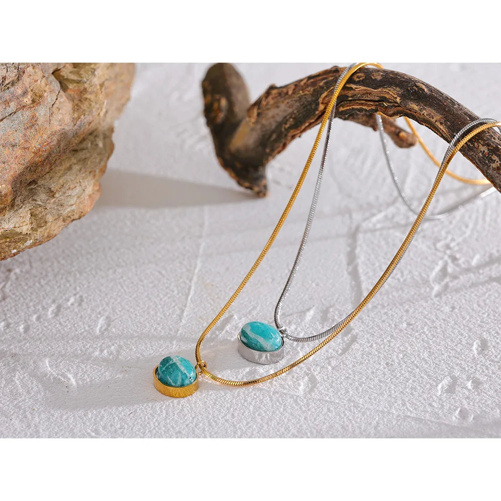 Collana Amazzonite – Equilibrio e Luce Naturale