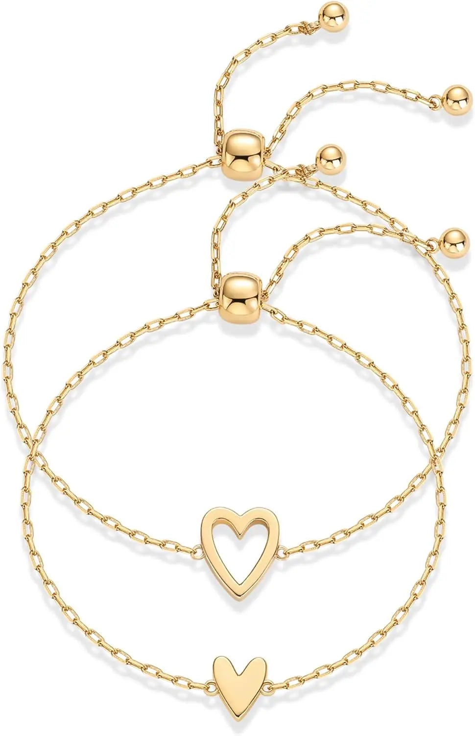 Set Bracciali Cuore Abbinati Regolabili