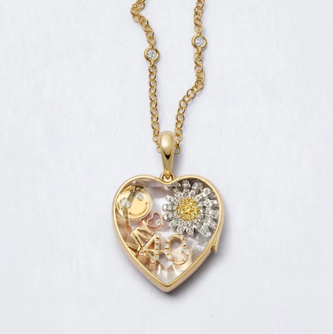 Collana Scrigno Silver, Gold e Brillantini