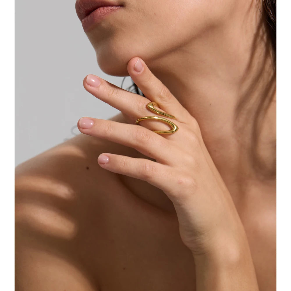 Anello “Aura Line” – Forme Fluide