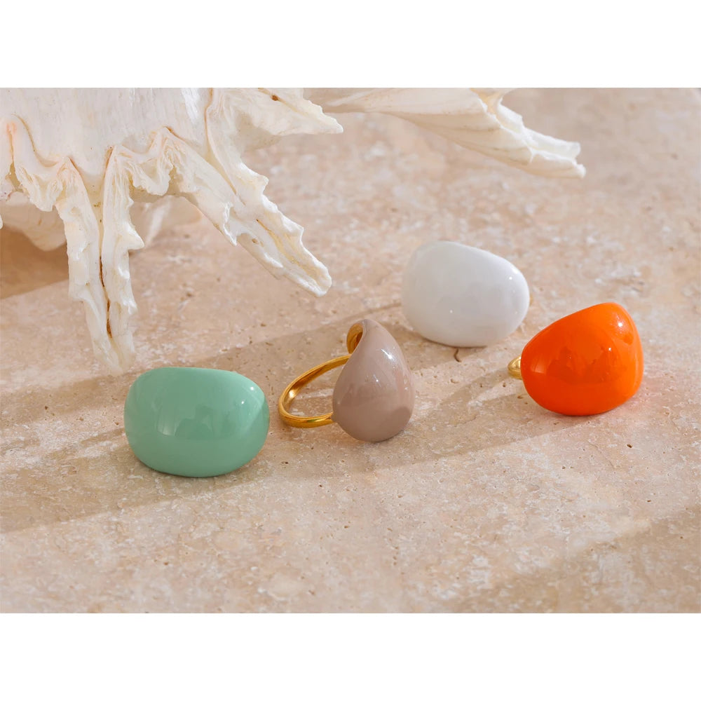 Anello Candy Joy – Gioiello Regolabile Multicolore in Acciaio Inossidabile