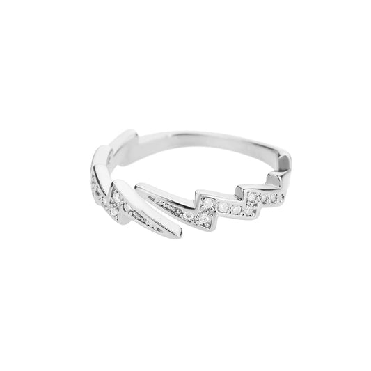 Anello Fulmine Dorato – Energia Minimal