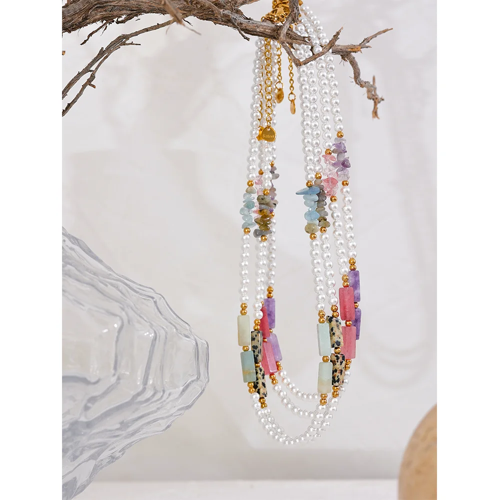 Collana “Pearl Harmony” – Perle & Pietra Naturale