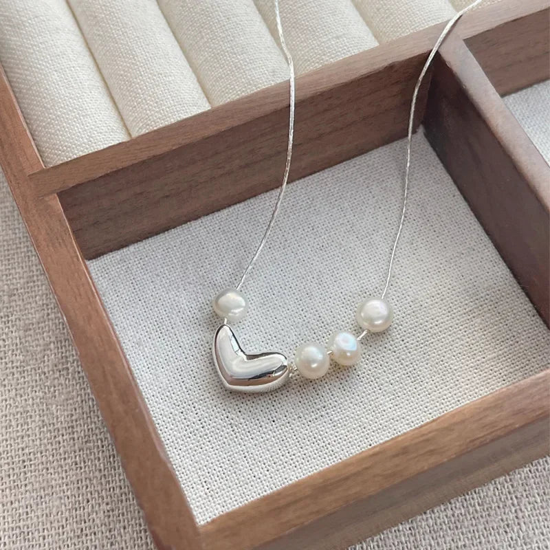 Collana “Cuore di Perla” in Argento 925
