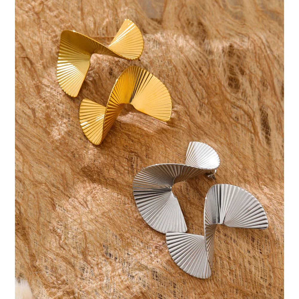 Orecchini Ventaglio Geometrico Oro