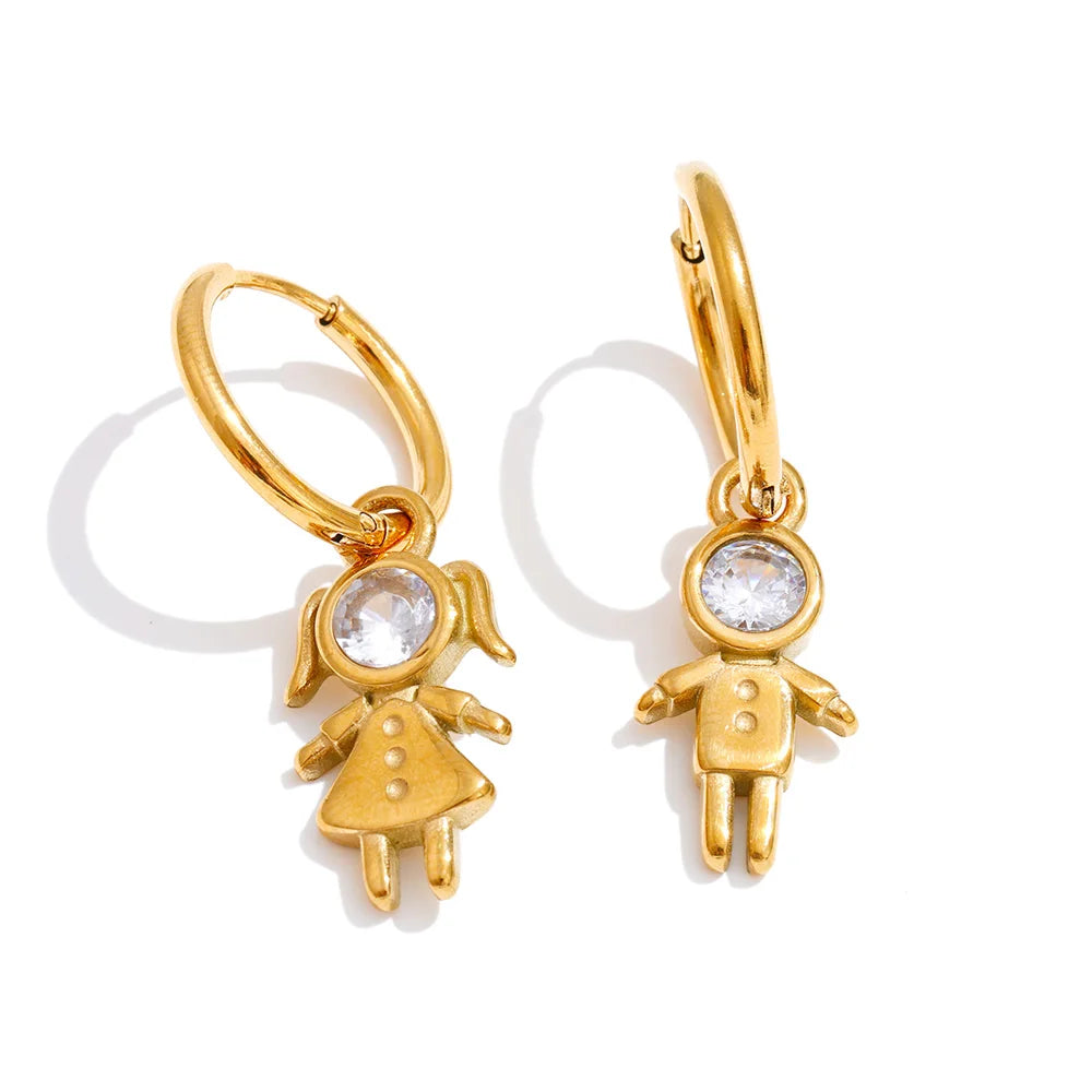 Orecchini “Little Love” – Cerchi Dorati & Zirconi