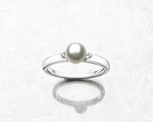 Goccia di Luce – Anello Argento con perla e zircone