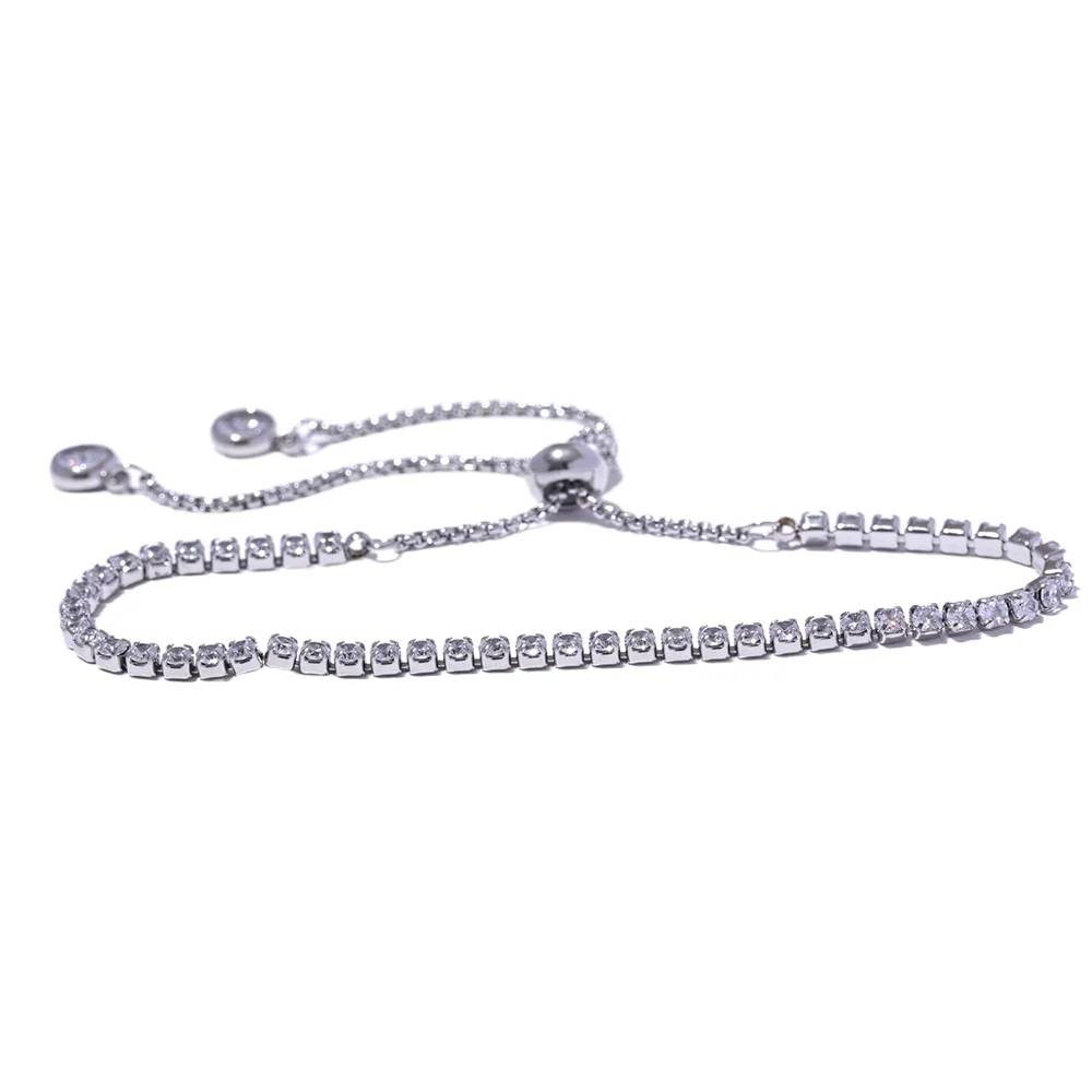 Bracciale zirconi colorati in acciaio inossidabile