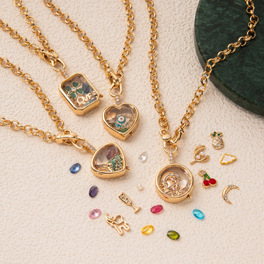 Collana Scrigno dei Desideri – 4 Modelli Apribili con 25 Charm a Scelta