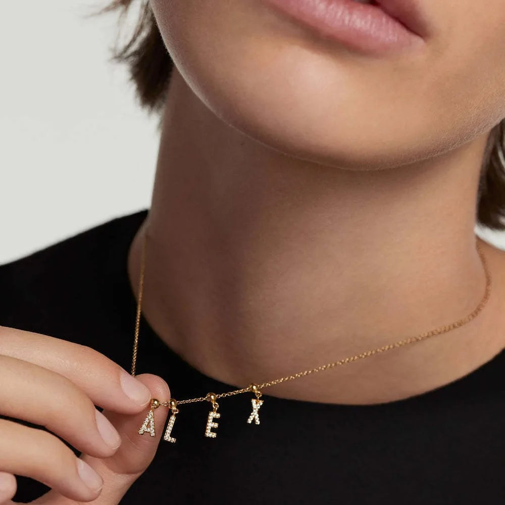 Collana o Bracciale Personalizzabile con Ciondoli Lettera in Argento
