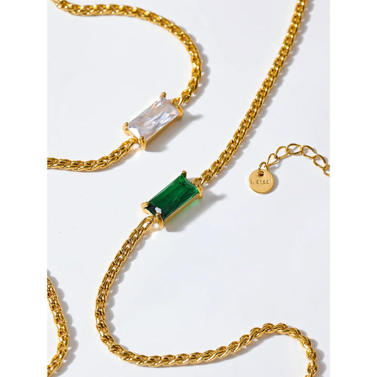 Collana Gemma di Luce – Eleganza Geometrica