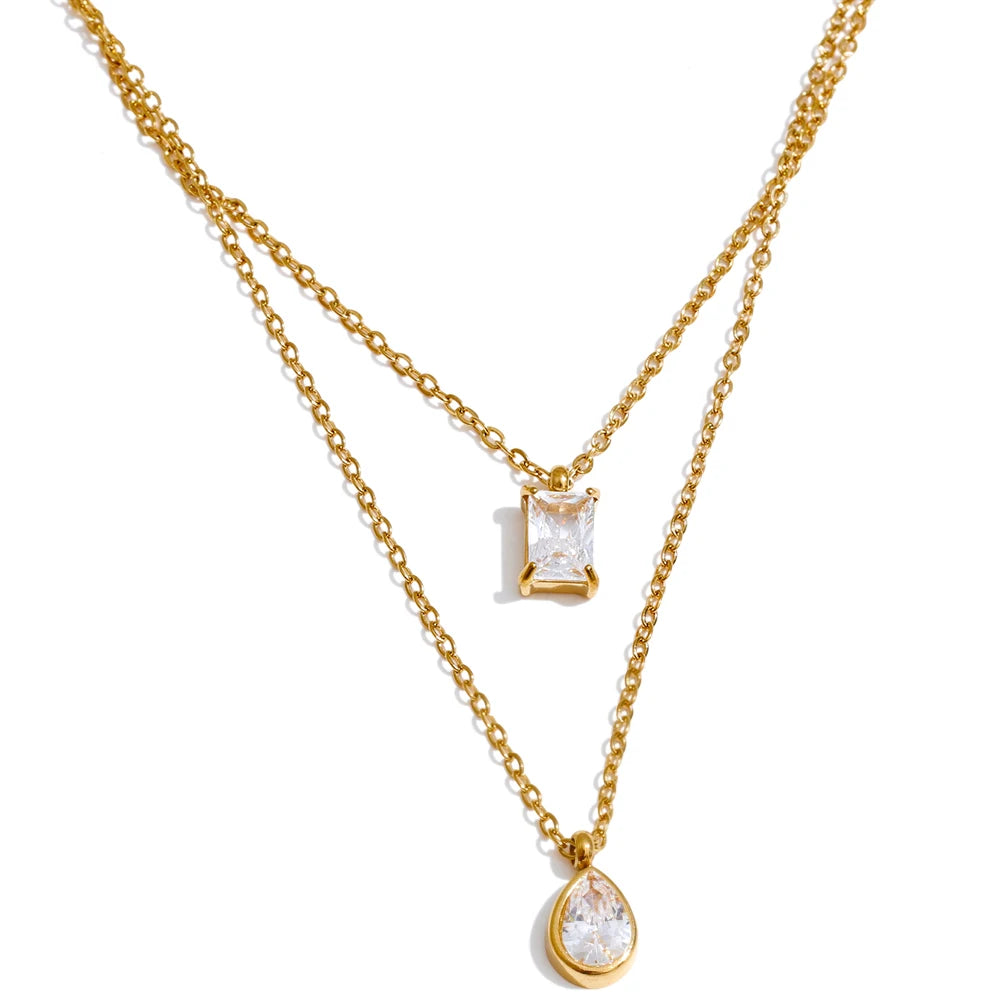 Collana Doppio Splendore – Goccia di Luce