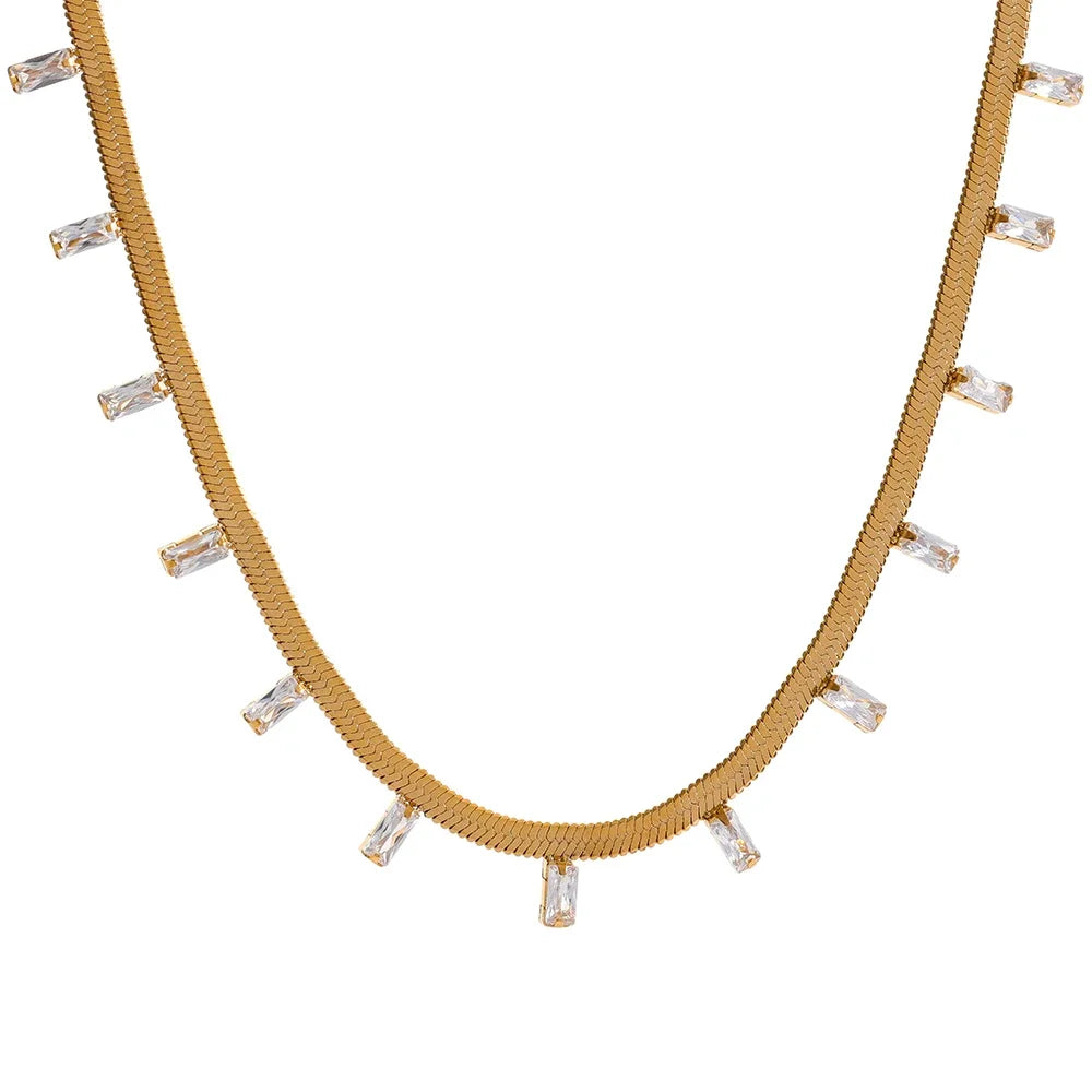 Collana Eleganza Smeraldo – Zirconi Cubici Luminosi