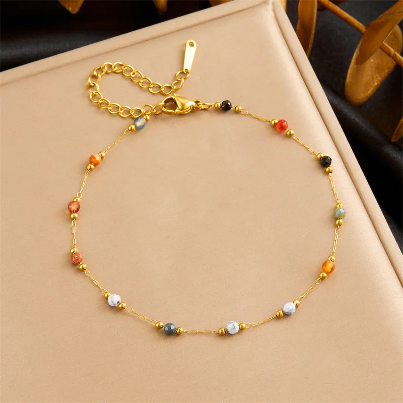 Riflessi di Colore – Bracciale con Perline Naturali