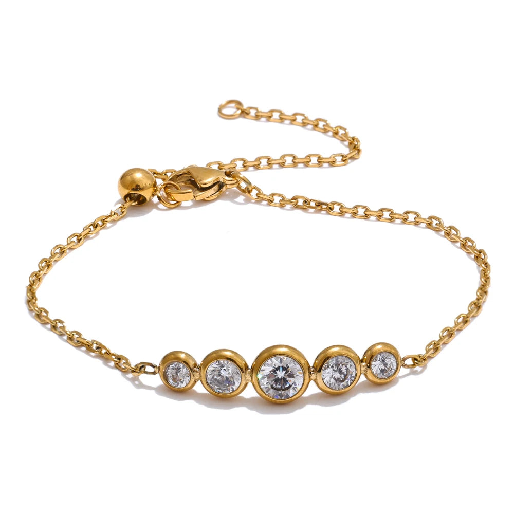 Bracciale “Luna Line” – Eleganza Brillante al Polso