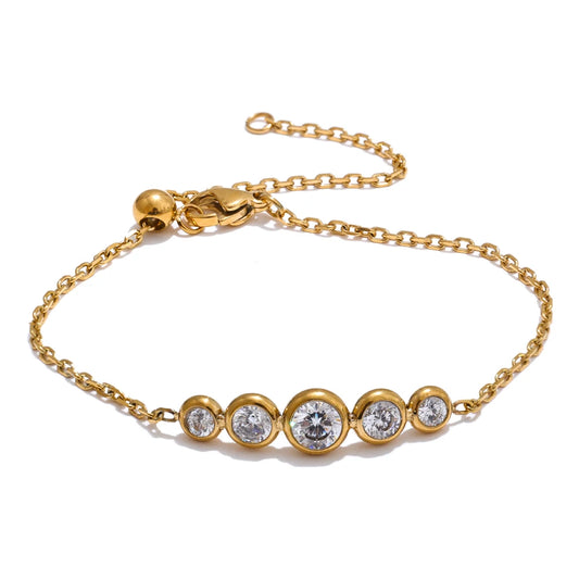 Bracciale “Luna Line” – Eleganza Brillante al Polso