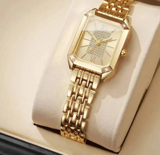 Orologio “Golden Starline” – Eleganza Rettangolare