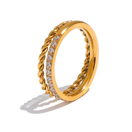 Anello Doppio Intreccio – Luce senza fine