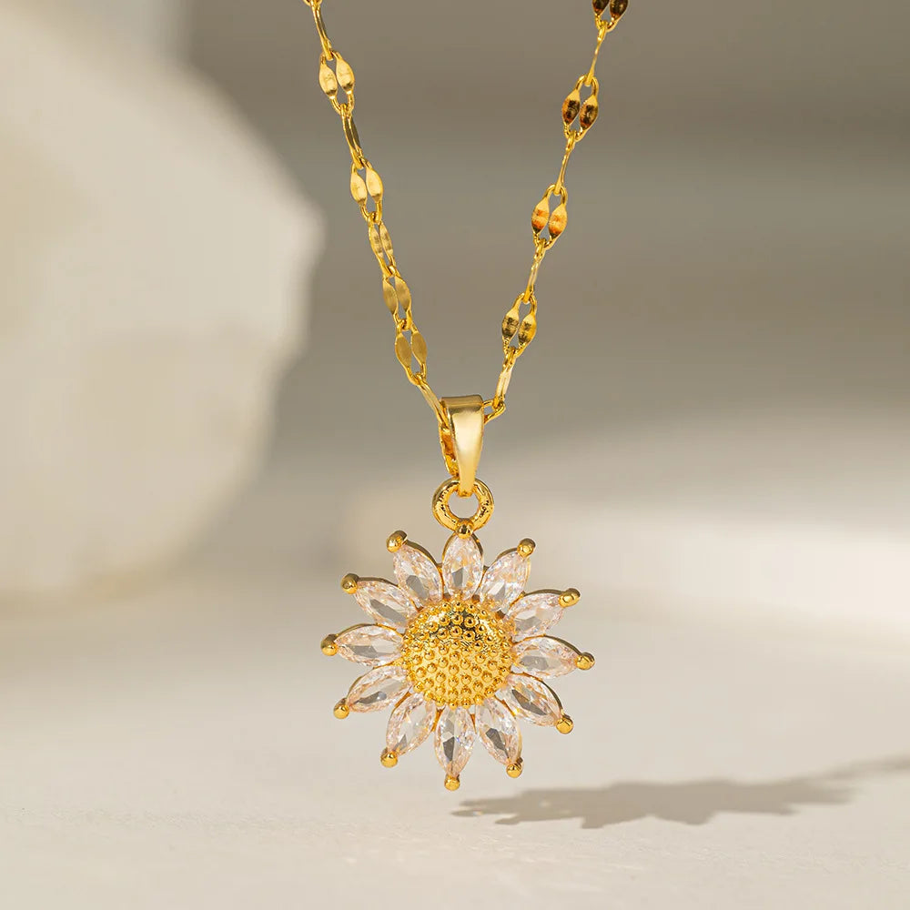 Collana Girasole – Gioia e Luce in Acciaio Inossidabile