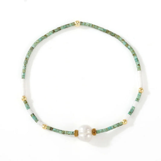 Bracciale Boho con Perle Intrecciate