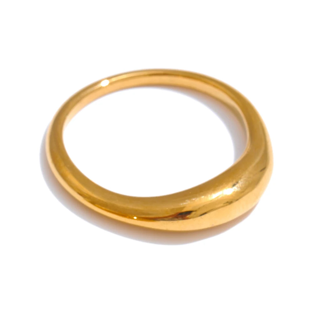 Anello Minimal Chic – Acciaio Inossidabile Oro 18K | 2 Stili