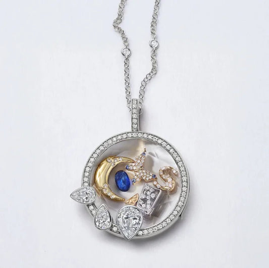 Collana Scrigno Silver, Gold e Brillantini