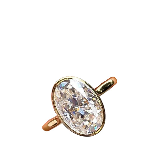 Anello Ovale Luminoso – Eleganza Infinita