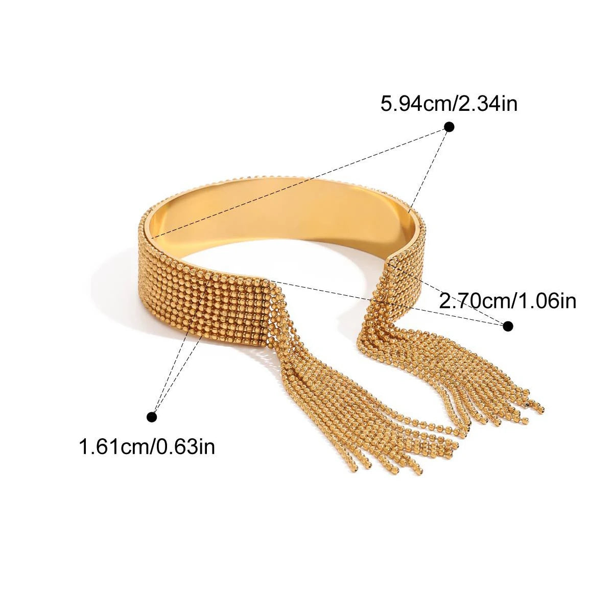 Bracciale con nappa e anello – Eleganza senza tempo