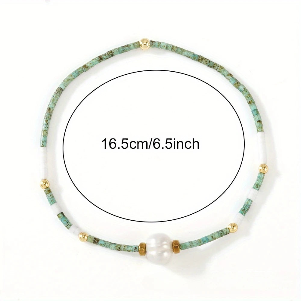 Bracciale Boho con Perle Intrecciate