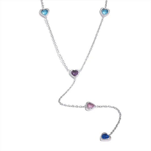 Collana Cuori Arcobaleno – Eleganza e Colore