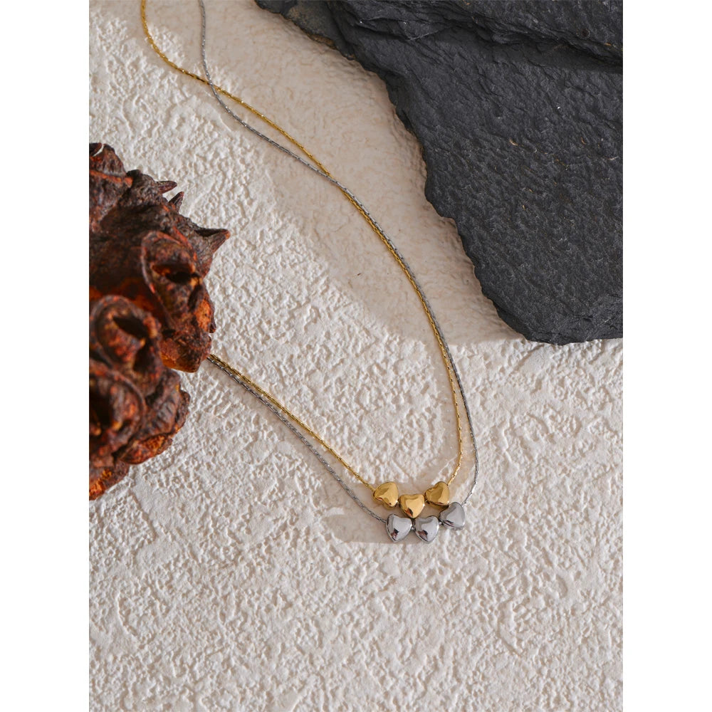 Collana “Trio Heart” – Dolcezza Minimal