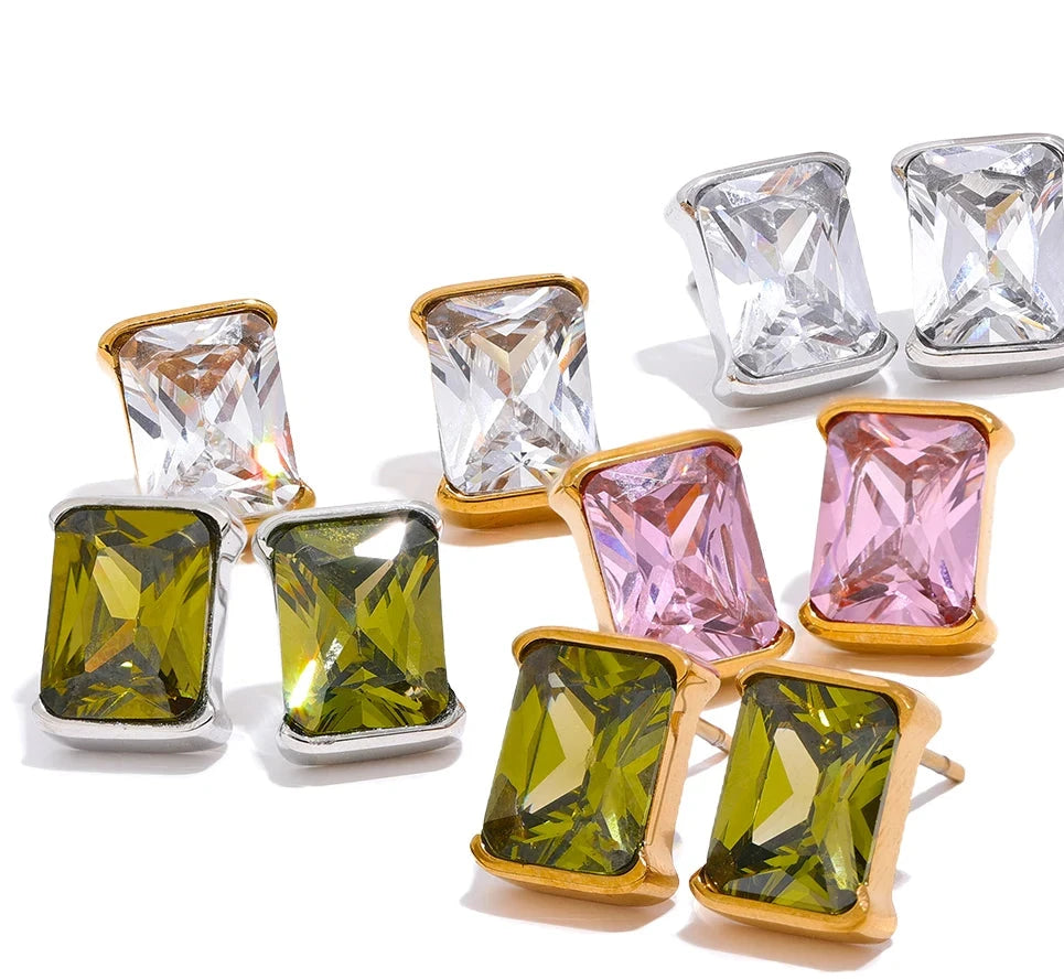 Orecchini “Crystal Frame” – Eleganza Geometrica