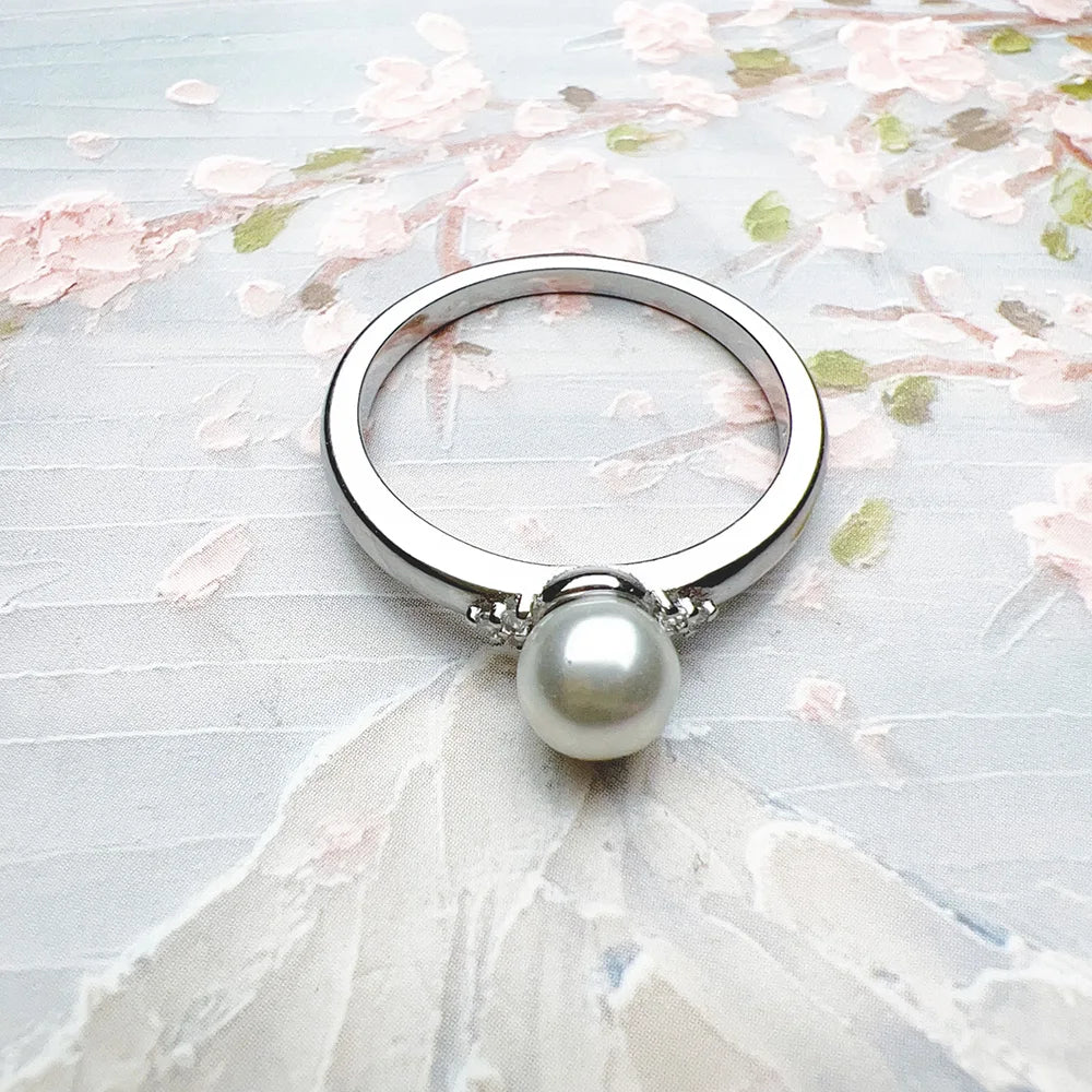 Goccia di Luce – Anello Argento con perla e zircone
