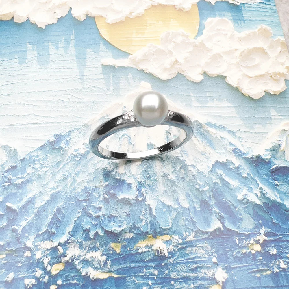 Goccia di Luce – Anello Argento con perla e zircone