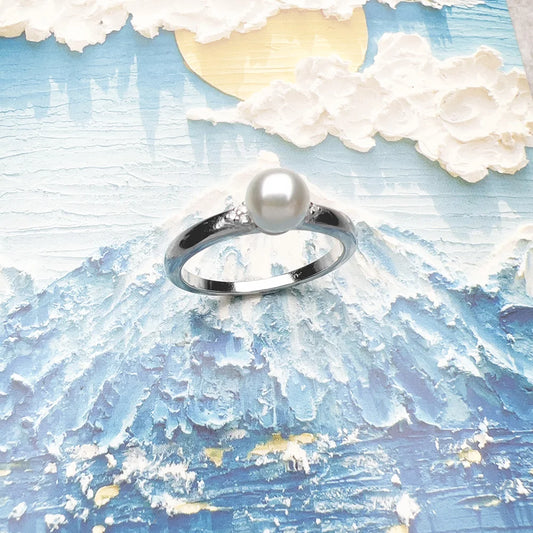 Goccia di Luce – Anello Argento con perla e zircone